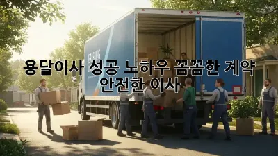 용달이사 성공 노하우: 꼼꼼한 계약, 안전한 이사